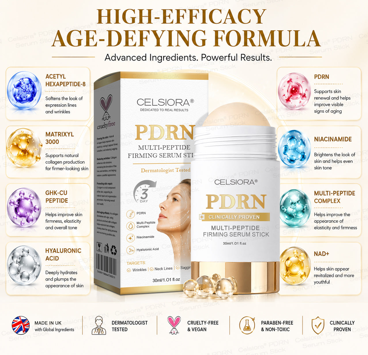 🎁🌟✨UK Celsiora® PDRN Multi-Peptide Firming Serum Stick👩‍🔬LAST DAY 70% OFF