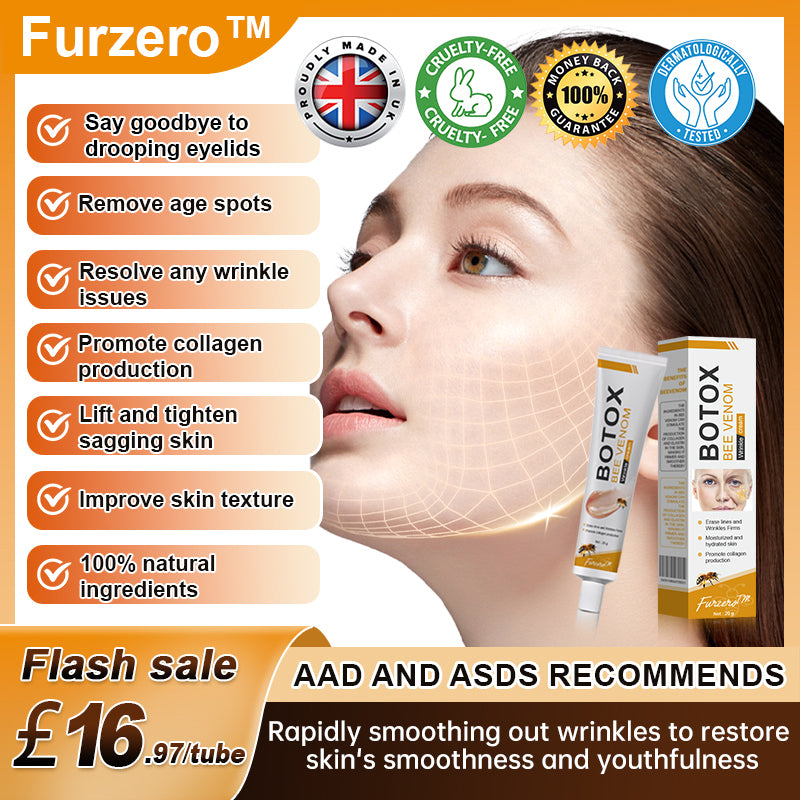 (✅Made and Shipped from UK)✨Furzero™ Botox Bee Venom Wrinkle Removal Cream-Last Day Promotion 70% OFF