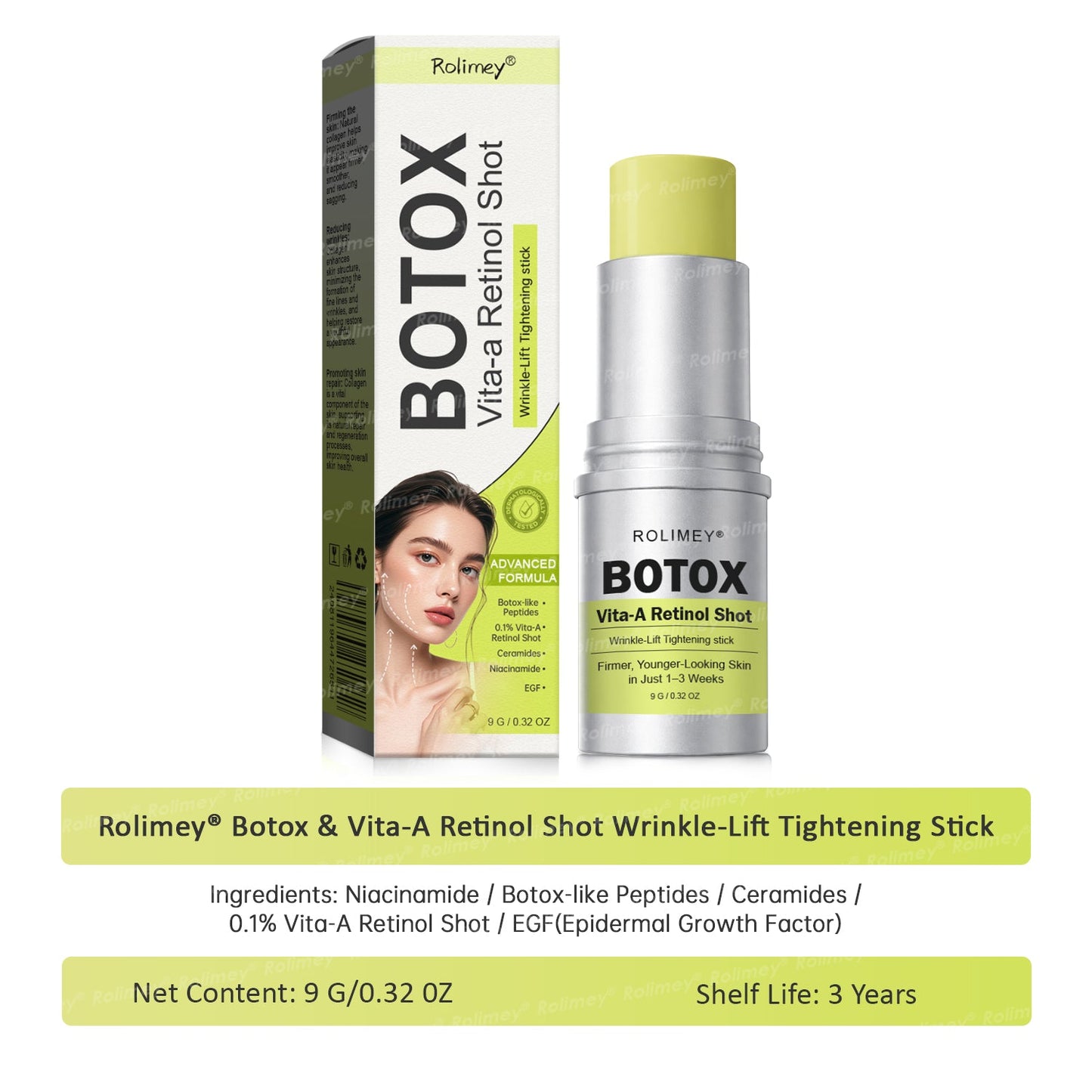 👨‍⚕️Made and shipped from the UK ✅ Rolimey® Botox & Vita-A Retinol Shot Wrinkle-Lift Tightening stick