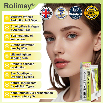 👍🌟💫Made and shipped from the UK 💫Rolimey® Botox & Vita-A Retinol Shot Wrinkle-Lift Tightening cream - Last Day Promotion 70% OFF