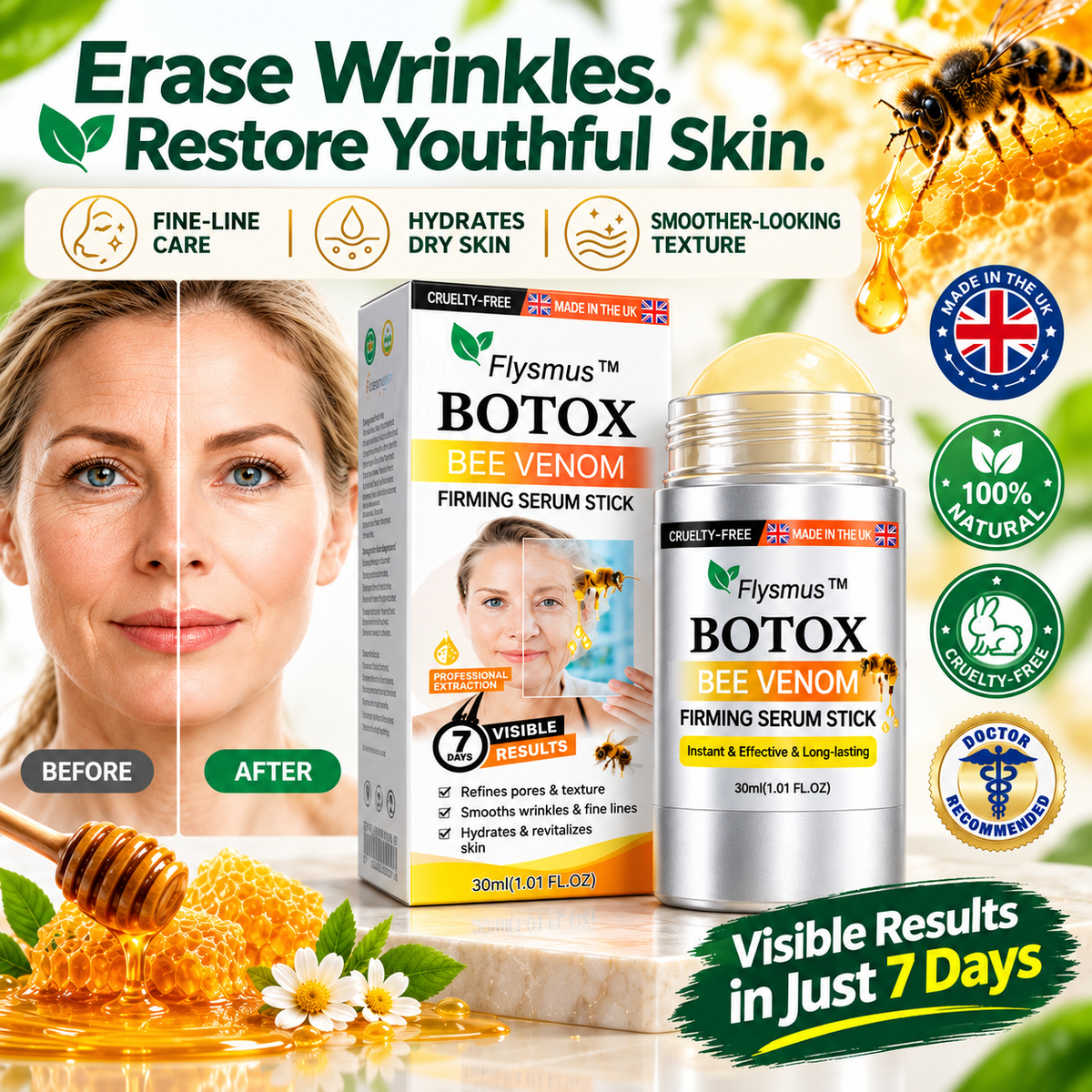 ✨UK HOT SALE🔥Flysmus™ Bee Venom Firming Serum Stick