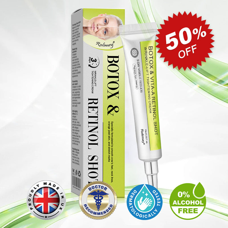 👍🌟💫Made and shipped from the UK 💫Rolimey® Botox & Vita-A Retinol Shot Wrinkle-Lift Tightening cream - Last Day Promotion 70% OFF